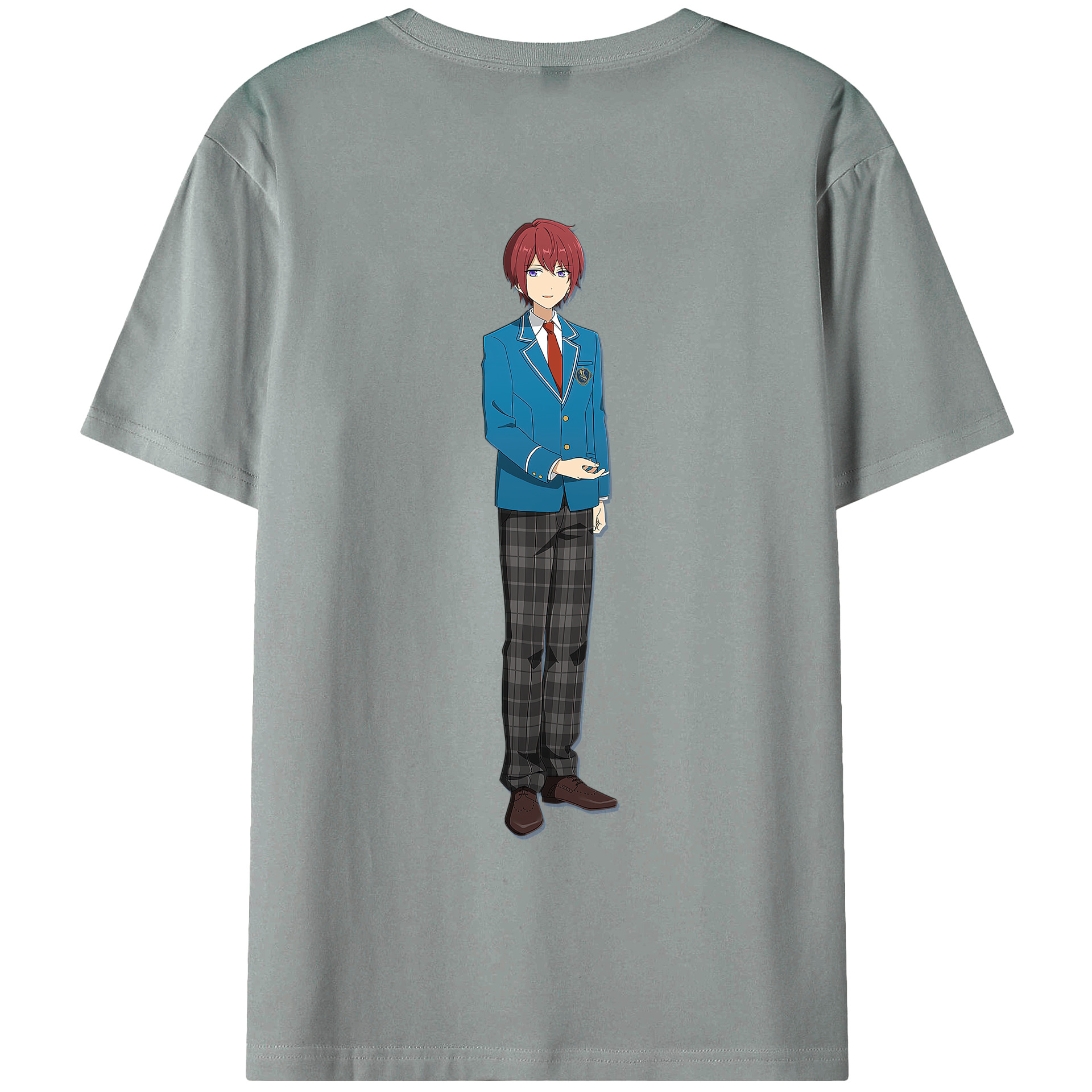（画像用） あんさんぶるスターズ! Ensemble Stars 綿100％ メンズ半袖Tシャツ（バックプリント） 通気性